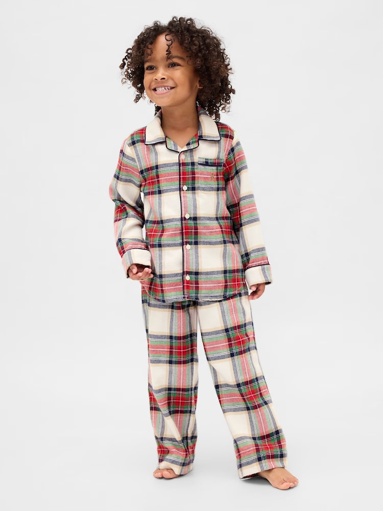 Gap Red Check Matching Family Christmas Pyjamas (6mths-5yrs) - Image 2 of 5