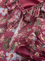 Laura Ashley Pink Henwood Bloom Ruffle Boho Mini Dress - Image 10 of 10