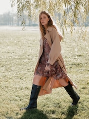 Laura Ashley Pink Henwood Bloom Ruffle Boho Mini Dress - Image 3 of 10