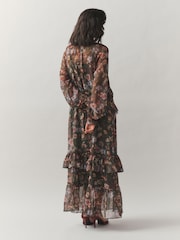 Laura Ashley Chiffon Ruffle Maxi Dress - Image 3 of 7