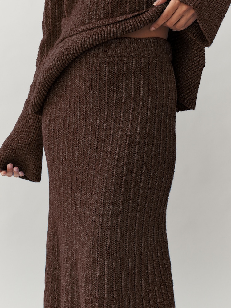 Laura Ashley Textured Knitted Fit and Flare Midi Skirt - Bild 2 von 4