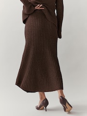 Laura Ashley Textured Knitted Fit and Flare Midi Skirt - Bild 4 von 4