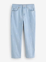Laura Ashley Denim Daisy Embroidered Straight Jeans - Image 7 of 10