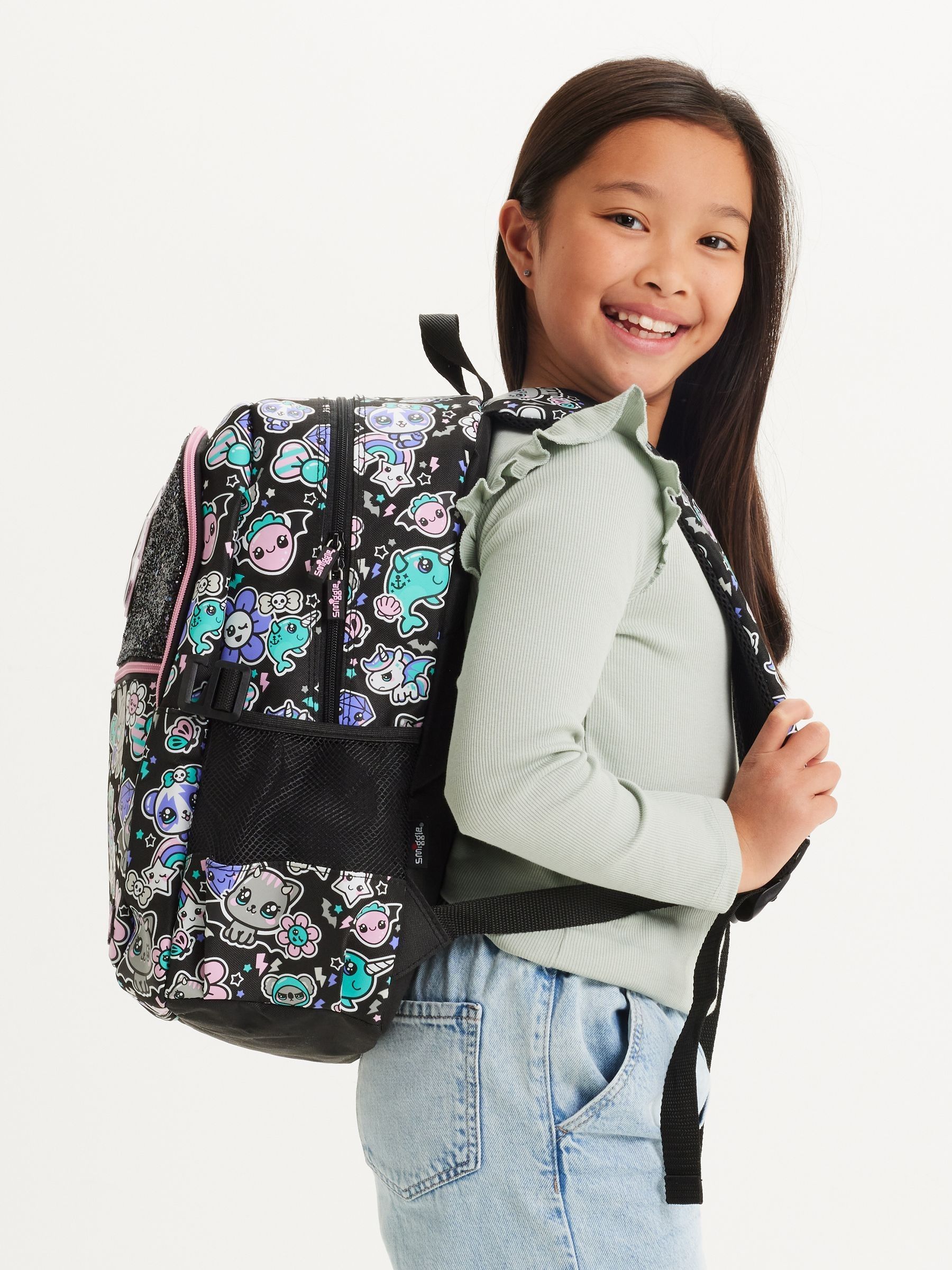 Buy Smiggle Black Trailblazer Classic Attach Backpack from Next USA