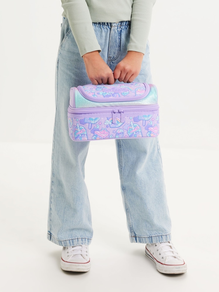 Smiggle Purple Trailblazer Double Decker Lunchbox - Image 3 of 3 Smiggle Purple Trailblazer Double Decker Lunchbox - Image 3 of 3
