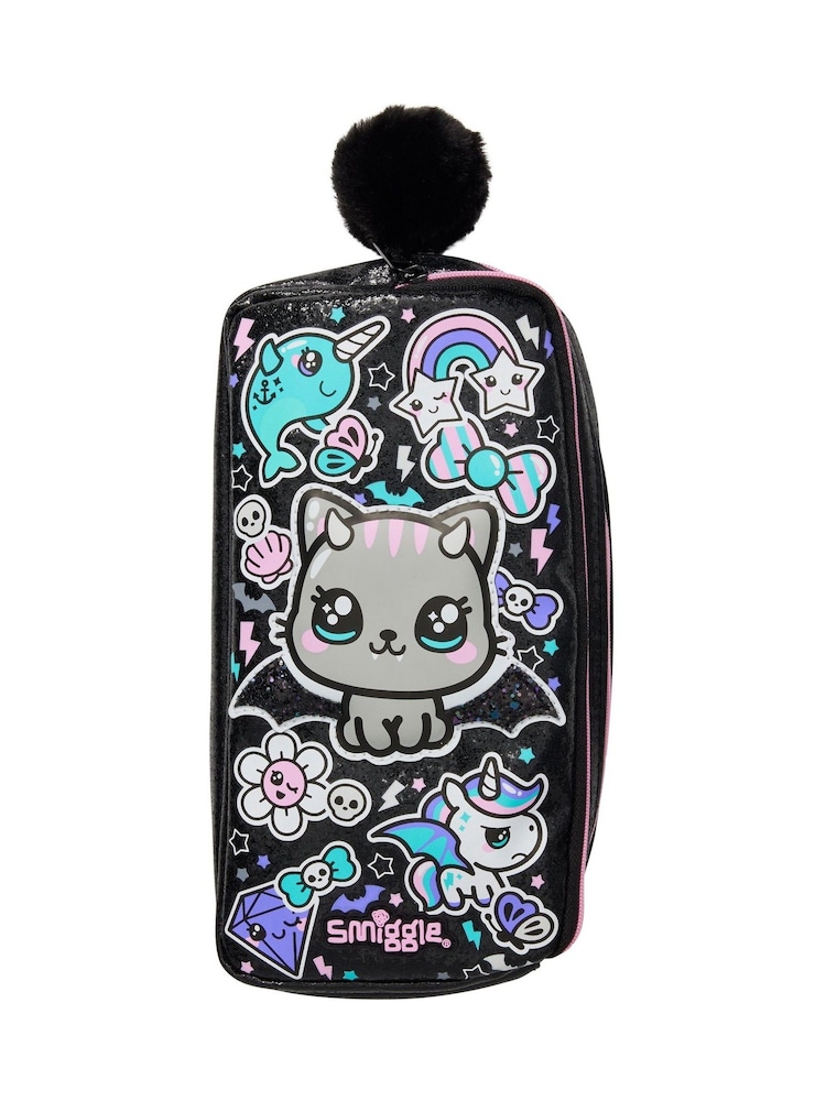 Smiggle Black Trailblazer Character Pocket Pencil Case - Image 2 of 2 Smiggle Black Trailblazer Character Pocket Pencil Case - Image 2 of 2