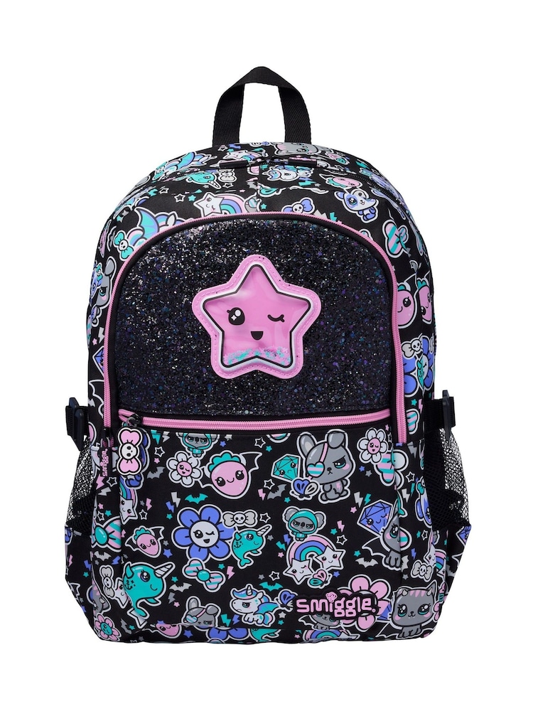 Smiggle Black Trailblazer Oblong Attach ID Lunchbox - Image 1 of 3 Smiggle Black Trailblazer Oblong Attach ID Lunchbox - Image 1 of 3