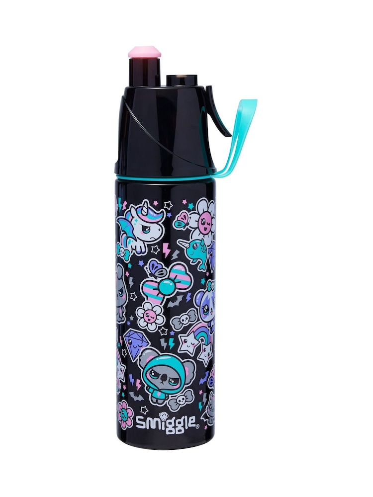 Smiggle Black Trailblazer Insulated Stainless Steel Spritz Drink Bottle 500Ml - Image 1 of 1 Smiggle Black Trailblazer Insulated Stainless Steel Spritz Drink Bottle 500Ml - Image 1 of 1