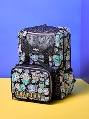 Smiggle Black Trailblazer Foldover Attach Backpack - Image 1 of 7