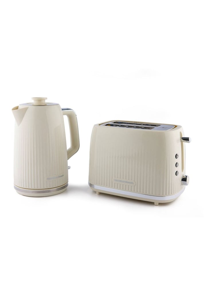 Hamilton Beach Cream Miami Breakfast Kettle and Toaster Set - Image 2 of 6