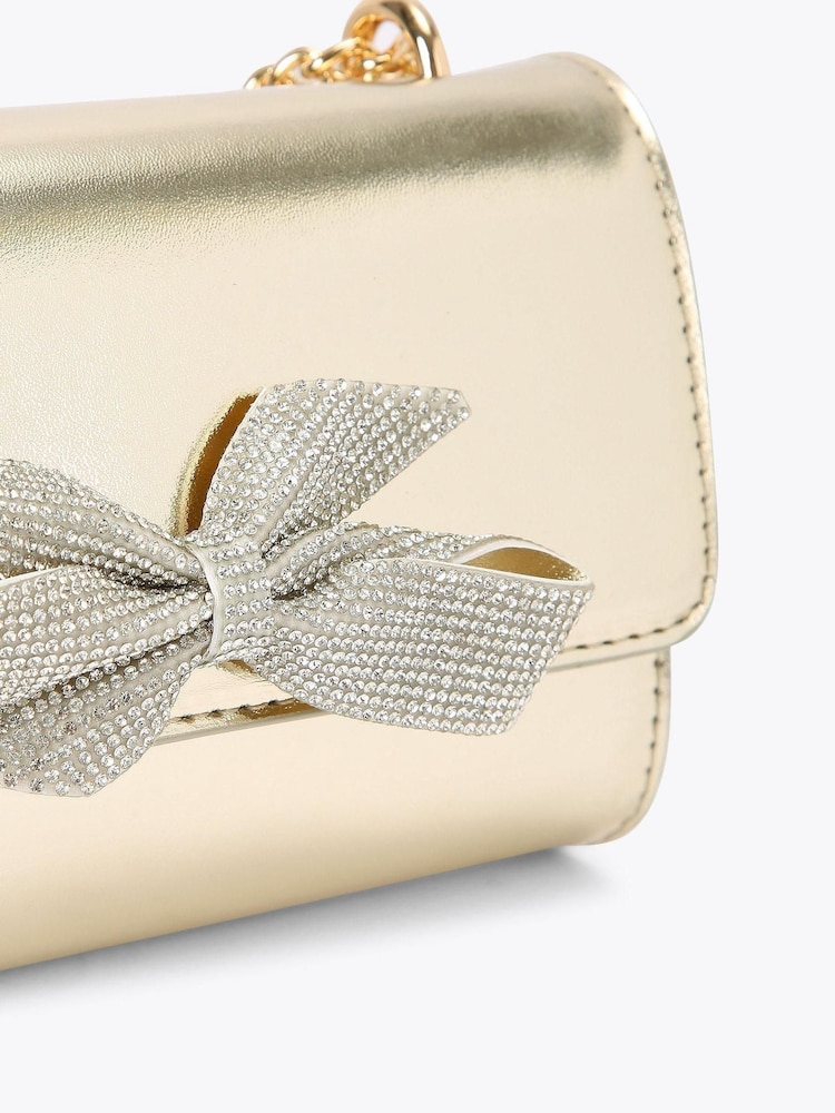 KG Kurt Geiger Gold Clutch Bag - Image 4 of 4