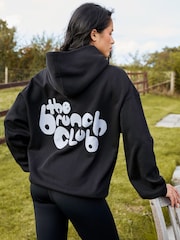 South Beach Black The Brunch Club Borg Lined Hoodie - Image 1 of 5