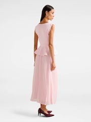 Forever New Luella Pleated Mixed Midi Dress - Imagem 2 de 4