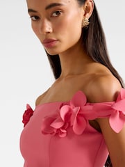 Forever New Pink Faye Applique Bardot Top - Image 3 of 5