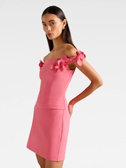 Forever New Pink Faye Applique Bardot Top - Image 4 of 5