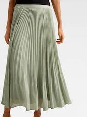 Forever New Green Aurora Pleated Skirt - Image 4 of 4