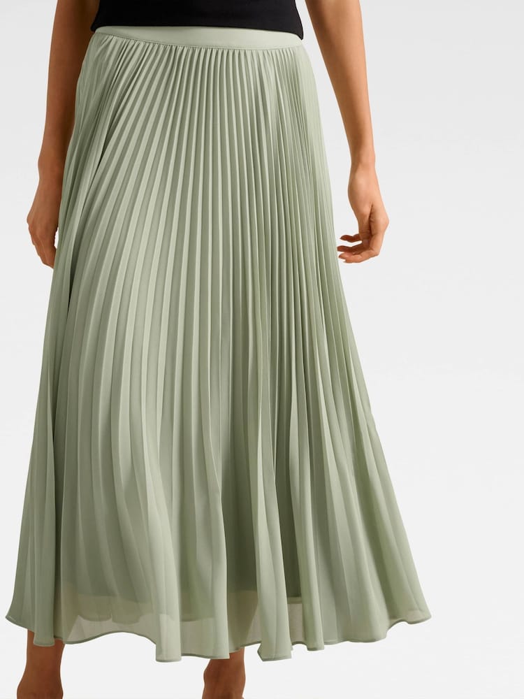 Forever New Green Aurora Pleated Skirt - Image 4 of 4