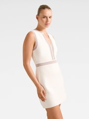 Forever New White Sabrina Striped Detail Knitted Mini Dress - Image 3 of 5