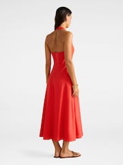 Forever New Red Stevie Halter Neck Midi Dress - Image 2 of 4