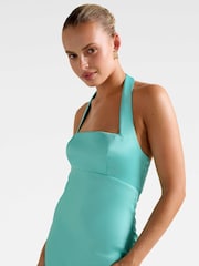 Forever New Blue April Open Back Satin Maxi Dress - Image 5 of 5