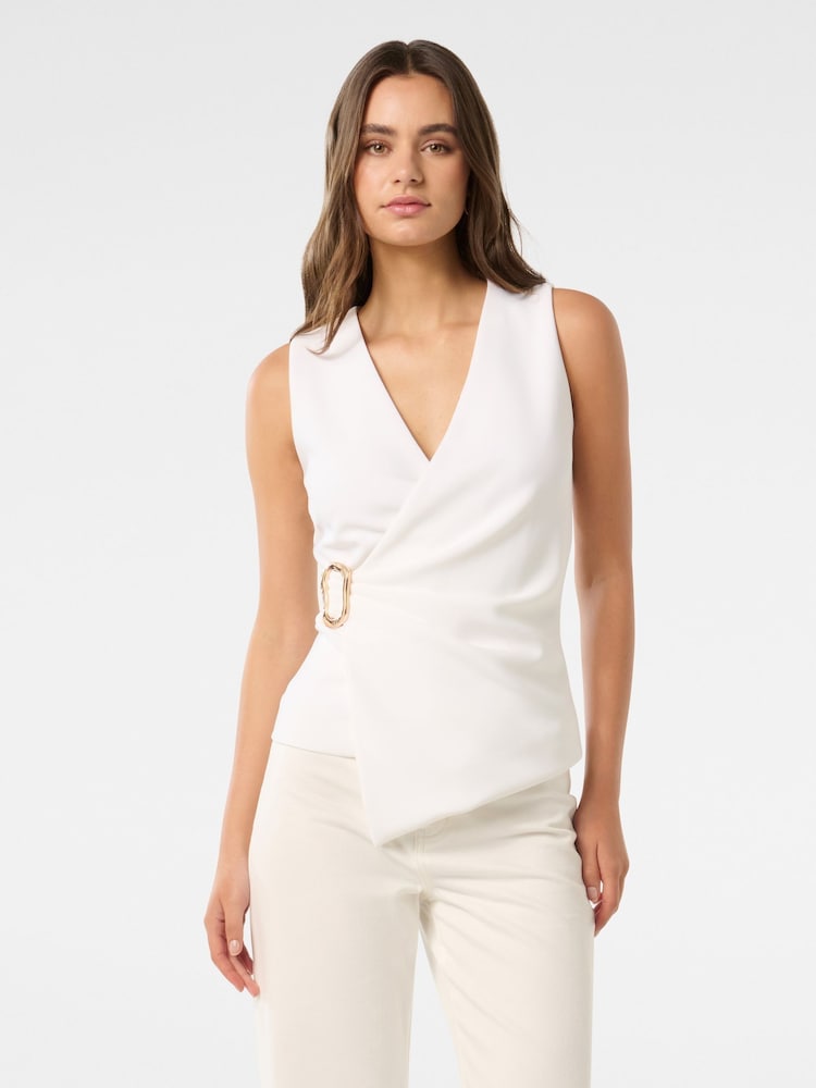 Blusa envolvente de crepe Jacqueline Forever New - Imagem 1 de 5
