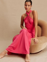 وردي توتي - فستان ماكسي متعدد الاتجاهات لضيوف الزفاف وإشبينة العروس - صورة 1 من 11