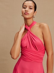 وردي توتي - فستان ماكسي متعدد الاتجاهات لضيوف الزفاف وإشبينة العروس - صورة 7 من 11