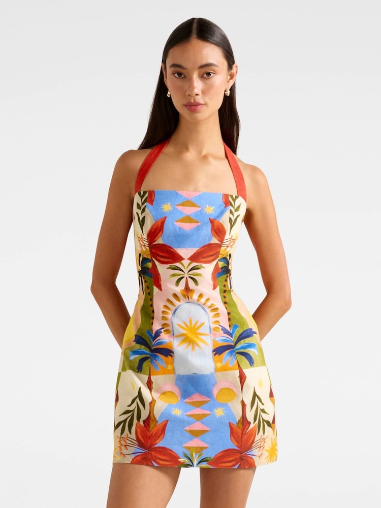 Forever New Keely Halter Neck Mini Dress - Imagem 1 de 5