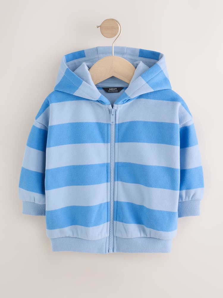 Blue Stripe Zip Thru Hoodie (3mths-7yrs) - Image 1 of 5