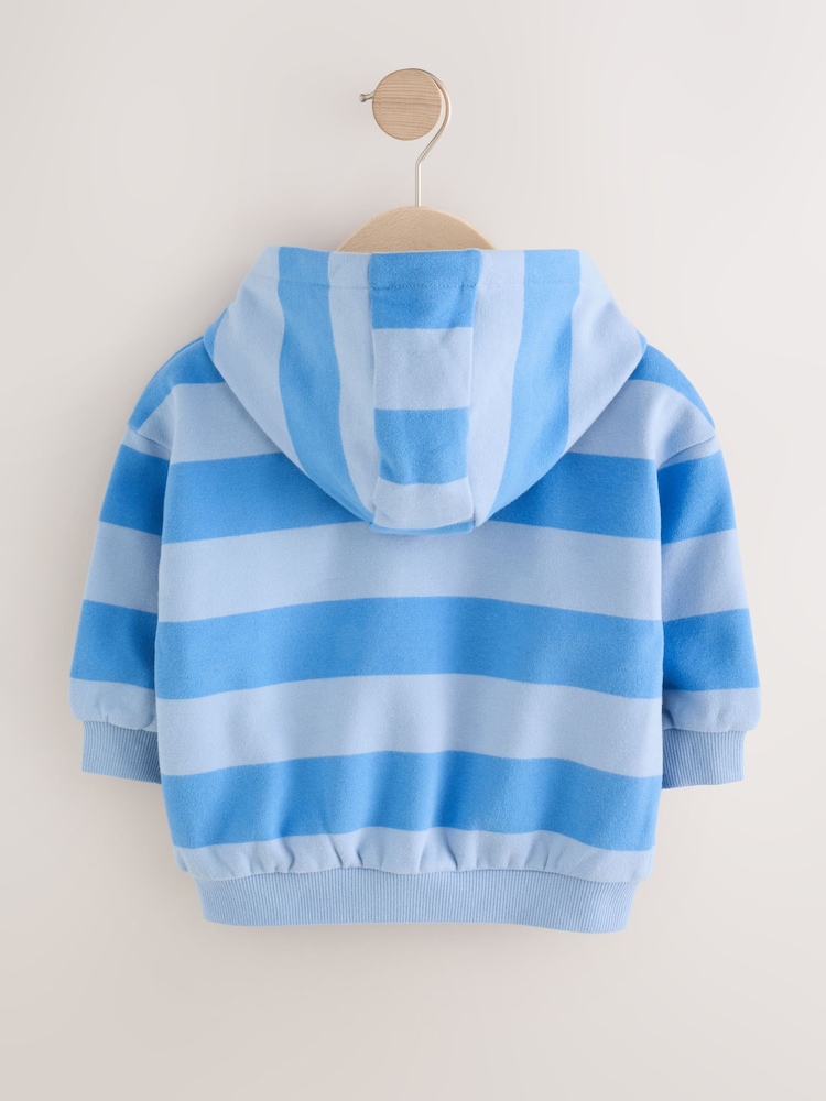 Blue Stripe Zip Thru Hoodie (3mths-7yrs) - Image 2 of 5