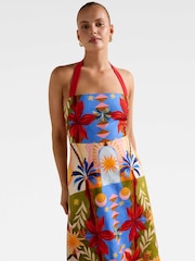 Forever New Red Romee Halter Neck Midi Dress - Image 3 of 4