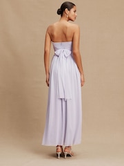 Lilac Purple Mesh Multiway Wedding Guest Bridesmaid Maxi Dress - Image 5 of 13