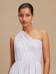 Lilac Purple Mesh Multiway Wedding Guest Bridesmaid Maxi Dress - Image 8 of 13