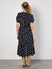 Apricot Blue Mono Spot Button Down Dress - Image 5 of 5