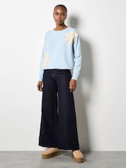Apricot Blue Large Crochet Daises Jumper - Image 3 of 4