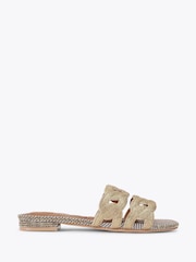 Kurt Geiger London Crystal Chain Flat Sandals - Image 1 of 4