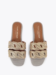 Kurt Geiger London Crystal Chain Flat Sandals - Image 2 of 4