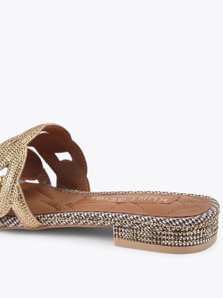 Kurt Geiger London Crystal Chain Flat Sandals - Image 4 of 4 Kurt Geiger London Crystal Chain Flat Sandals - Image 4 of 4