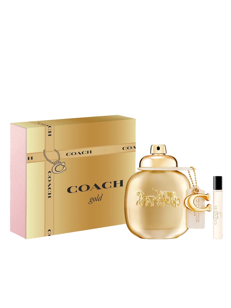 COACH Gold Eau de Parfum 50ml & Travel Spray 7.5ml Gift Set - Image 1 of 4 COACH Gold Eau de Parfum 50ml & Travel Spray 7.5ml Gift Set - Image 1 of 4