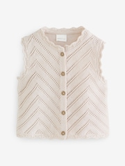 Stone Crochet Button Up Tank Top - Image 1 of 1
