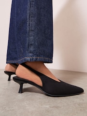 שחור - Friends Like These נעלי עקב אלגנטיות עם רצועה אחורית ועקב סטילטו בגובה בינוני - תמונה 1 מתוך 5