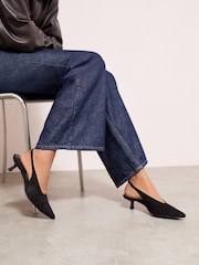 שחור - Friends Like These נעלי עקב אלגנטיות עם רצועה אחורית ועקב סטילטו בגובה בינוני - תמונה 3 מתוך 5