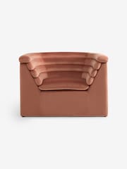 MADE.COM Fawn Truffle Natural Velvet Lineari Accent Chair - Image 5 of 5