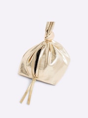 River Island Gold Metal Grab Bag - Image 4 of 6