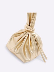 River Island Gold Metal Grab Bag - Image 5 of 6