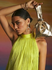 River Island Gold Metal Grab Bag - Image 6 of 6