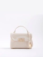 River Island Cream Flap Front Tote Bag - Image 1 of 6