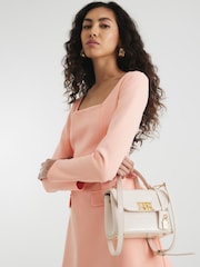 River Island Cream Flap Front Tote Bag - Image 6 of 6