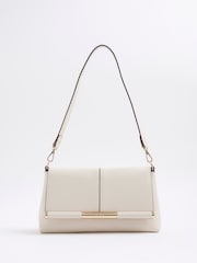 River Island Cream Bar Front Clutch - Image 1 of 6