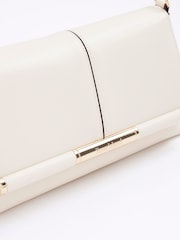 River Island Cream Bar Front Clutch - Image 4 of 6
